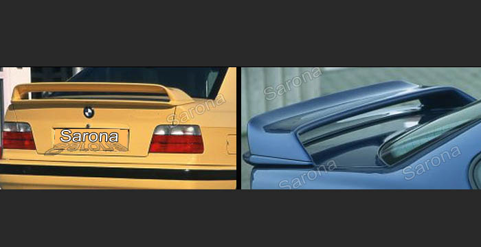 Custom BMW 3 Series Trunk Wing  Coupe (1992 - 1998) - $329.00 (Manufacturer Sarona, Part #BM-014-TW)